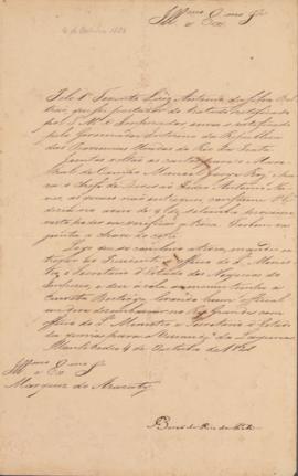 02 Cartas de Rodrigo Pinto Guedes (1762-1845), Barão do Rio da Prata, endereçada a João Carlos Au...
