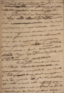 Minuta de nota, datada de 9 de fevereiro de 1828, endereçada para Lourenço Westin (1787-1846), En...