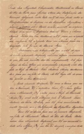Carta de João Carlos Augusto de Oyenhausen-Gravenburg (1776-1838), Marquês de Aracaty, a Manoel J...