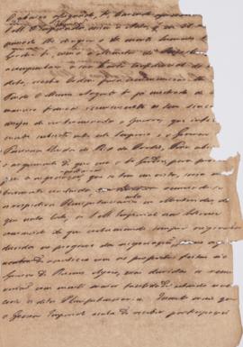 Carta de remetente desconhecido a Robert Gordon (1791-1847), diplomata britânico, referente às ne...