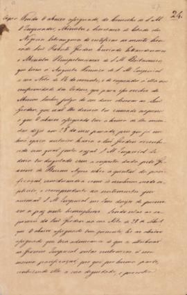 Cópia da carta de João Carlos Augusto de Oyenhausen-Gravenburg (1776-1838), Marquês de Aracati, a...
