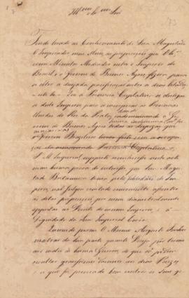 Carta de Antônio Luiz Pereira da Cunha (Visconde de Inhambupe – Marquês de Inhambupe) a John Pons...