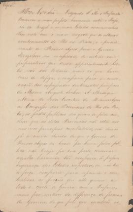 Cópia de carta de Luís José de Carvalho e Mello(1764-1826), Visconde da Cachoeira, a Charles Stua...