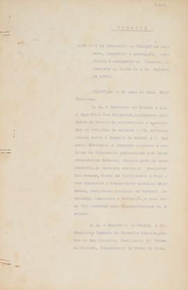 Transcrição datilografada do Tratado de Amizade, Comércio e Navegação entre o Império do Brasil e...