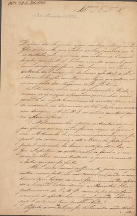 Carta de Rodrigo Pinto Guedes (1762-1845), Barão do Rio da Prata, endereçada a João Carlos August...