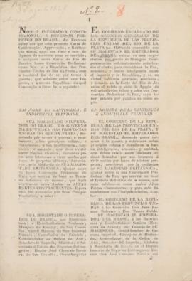 Versão impressa da carta de ratificação do Imperador Dom Pedro I (1798-1834) e do Governador de B...
