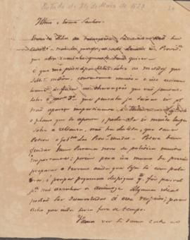 Carta de Manuel José García (1784-1848), advogado e político argentino, a destinatário não-identi...