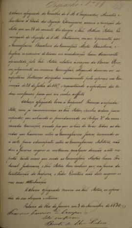 Cópia de nota enviada por Francisco Carneiro de Campos (1765-1842), para Arthur Aston (s.d.), com...