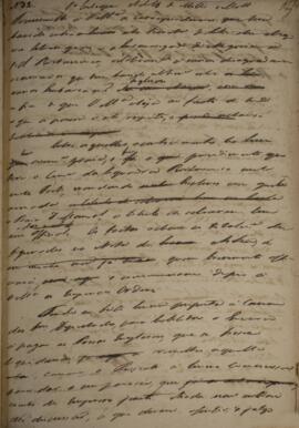 Minuta de despacho enviado para Eustáquio Adolfo de Mello Mattos (1795- s.d.), em 15 de outubro d...