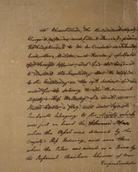 Nota diplomática original, datada do dia 30 de junho de 1826, enviada por Henry Chamberlain (1796...