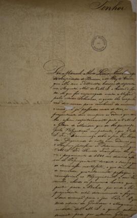 Cópia de nota diplomática, com data de 29 de outubro de 1824, enviada por Manoel Alves Lima para ...