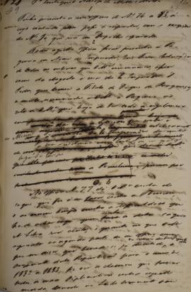 Minuta de despacho datada de 17 de setembro de 1831 em que autor desconhecido trata com Eustáquio...