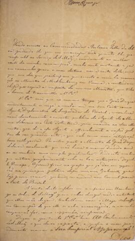 Ofício original, datado de 13 de setembro de 1825, enviado por Eustáquio Adolfo de Melo Matos (17...