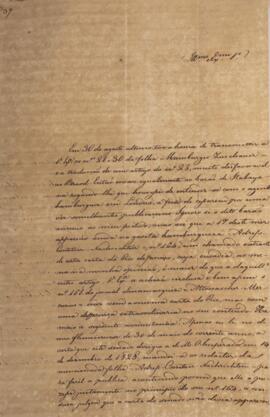 Ofício original, datado de 26 de outubro de 1826, enviado por Eustáquio Adolfo de Melo Matos (179...