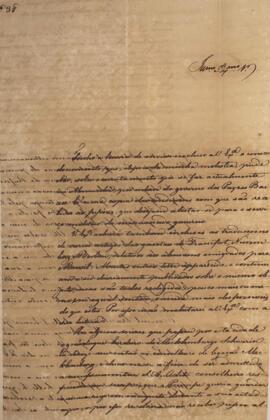 Ofício original, datado de 31 de outubro de 1826, enviado por Eustáquio Adolfo de Melo Matos (179...