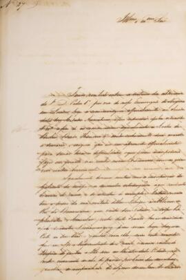 Ofício original, datado de 23 de junho de 1831, enviado por Antônio de Menezes Vasconcellos de Dr...