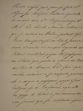 Ofício enviado por João Antônio Pereira da Cunha (1798-1834) para Manuel Rodrigues Gameiro Pessoa...