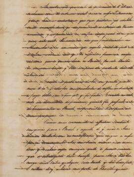 Ofício original, datado de 19 de março de 1831, enviado por Antônio de Menezes Vasconcellos de Dr...