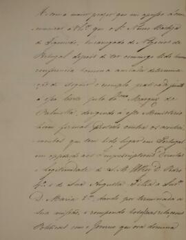 Ofício enviado por João Antônio Pereira da Cunha (1798-1834) para Manuel Rodrigues Gameiro Pessoa...