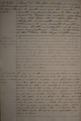 Cópia de carta escrita pelo cavaleiro Pereira Sodré, com data de 16 de setembro de 1831, agradece...