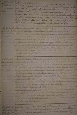 Cópia de carta escrita por José Joaquim da Rocha, com data de 12 de dezembro de 1831, enviada ao ...