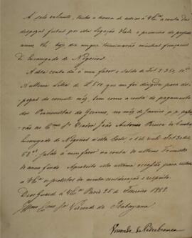 Ofício N.120 enviado por Domingos Borges de Barros (1780-1855), visconde de Pedra Branca, para Ma...