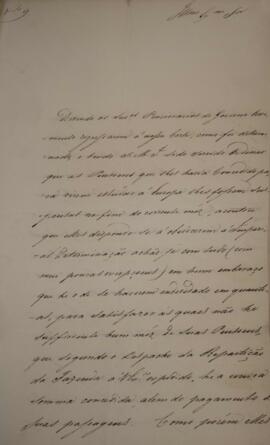 Ofício N.9 enviado por João Antônio Pereira da Cunha (1798-1834) para Manuel Rodrigues Gameiro Pe...