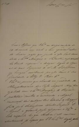 Ofício N.11 enviado por João Antônio Pereira da Cunha (1798-1834) para Manuel Rodrigues Gameiro P...