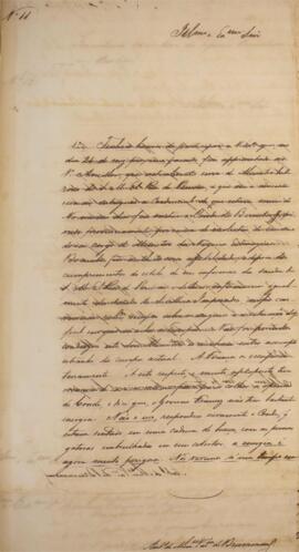 Ofício original, datado de 1 de abril de 1831, enviado por Antônio de Menezes Vasconcellos de Dru...