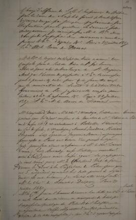 Cópia de nota diplomática enviada por Domingos Borges de Barros (1780-1855), Barão de Pedra Branc...