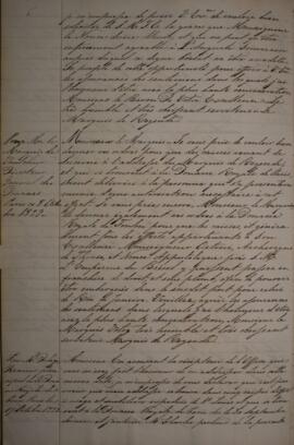 Cópia de carta escrita por Antônio Telles da Silva Caminha e Meneses, marquês de Resende (1790 – ...