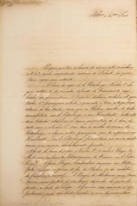 Ofício original, datado de 07 de julho de 1831, enviado por Antônio de Menezes Vasconcellos de Dr...