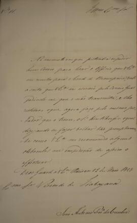 Ofício N.11 enviado por João Antônio Pereira da Cunha (1798-1834) para Manuel Rodrigues Gameiro P...