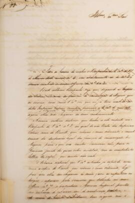 Ofício original, datado de 17 de junho de 1831, enviado por Antônio de Menezes Vasconcellos de Dr...