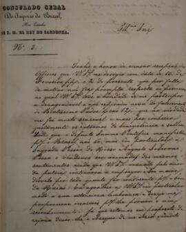 Ofício original enviado por José Matheus Nicolay para Francisco Muniz Tavares (1793-1876) em 10 d...