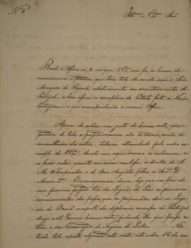 Ofício N.8 enviado por Luís de Saldanha da Gama Melo e Torres Guedes de Brito (1801–1837), viscon...