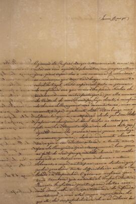 Ofício original, datado de 19 de dezembro de 1826, enviado por Eustáquio Adolfo de Melo Matos (17...