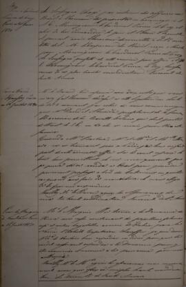 Cópia de carta escrita por Domingos Borges de Barros, visconde de Pedra Branca (1780 - 1855), com...