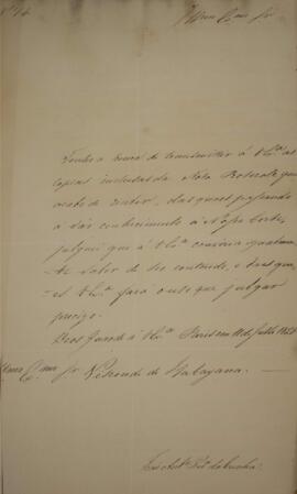 Ofício N.14 enviado por João Antônio Pereira da Cunha (1798-1834) para Manuel Rodrigues Gameiro P...