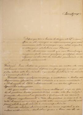 Ofício original, datado de 13 de janeiro de 1827, enviado por Eustáquio Adolfo de Melo Matos (179...