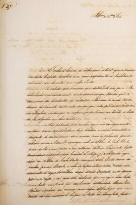 Ofício original, datado de 26 de outubro de 1831, enviado por Antônio de Menezes Vasconcellos de ...