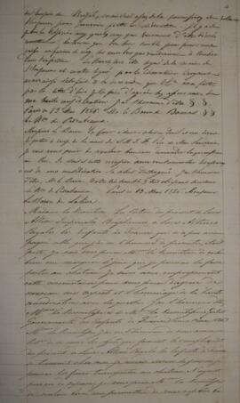 Cópia de carta enviada para Marie Joséphine Louise (1773-1857), Viscondessa de Gontaut, com data ...