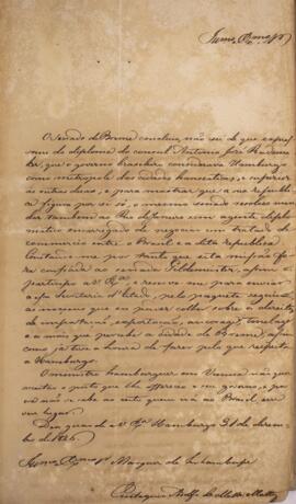 Ofício original, datado de 31 de dezembro de 1826, enviado por Eustáquio Adolfo de Melo Matos (17...