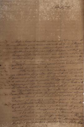 Ofício original, datado de 30 de maio de 1826, enviado por Eustáquio Adolfo de Melo Matos (1795 -...