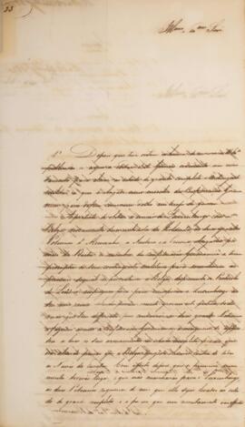 Ofício original, datado de 9 de junho de 1831, enviado por Antônio de Menezes Vasconcellos de Dru...