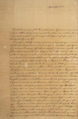 Ofício original, datado de 10 de junho de 1826, enviado por Eustáquio Adolfo de Melo Matos (1795 ...