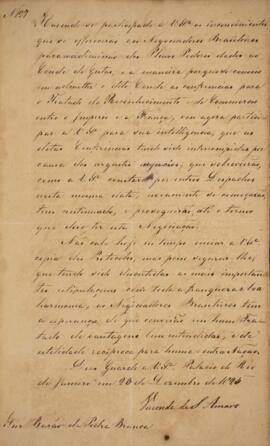 Despacho original enviado por José Egídio Álvares de Almeida (1767-1832), Visconde de Santo Amaro...