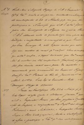 Despacho original enviado por Luís José de Carvalho e Mello (1764-1826), Visconde de Cachoeira, p...