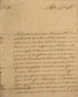 Ofício original n° 28 enviado por Manuel Rodrigues Gameiro Pessoa (1800-1846), Barão de Itabaiana...