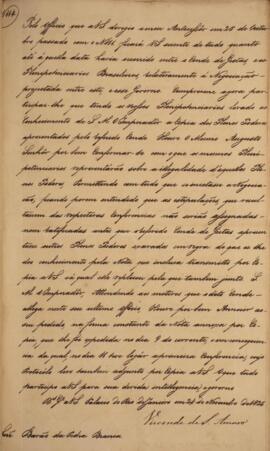 Despacho original enviado por José Egídio Álvares de Almeida (1767-1832), Visconde de Santo Amaro...